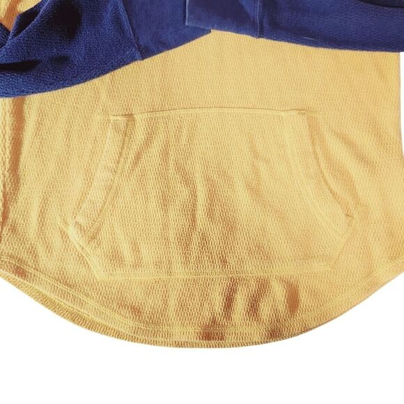 Hollister Womens Sz S ? Pullover Sweatshirt Hoodie Sweater Yellow Blue Knit - Picture 5 of 7